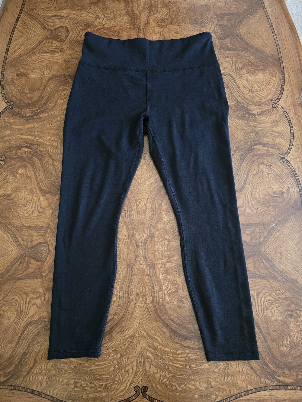 Fabletics PowerHold Black Leggings with Criss-Cross Back Straps Womens XL